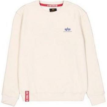 Felpa Alpha Industries Logo Vintage Beige & Zaffiro L