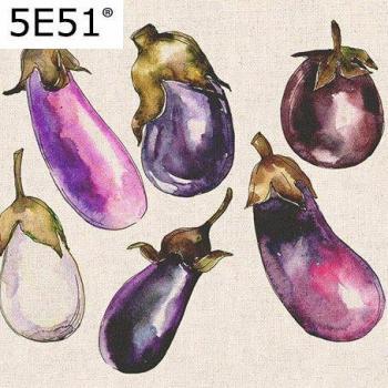 Eggplant, Onion, Radish, Green Beans Decorative Dining Mat