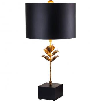 Camilia Round Shade Table Lamp in Antique Gold