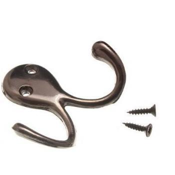 Twin Hat and Robe Coat Hook with Screws (Bronzed, 200 Pieces)
