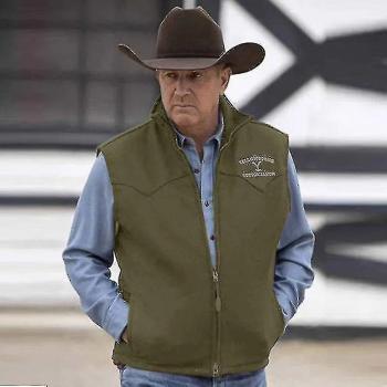 Chaleco Marrón con Cremallera para Hombre Yellowstone