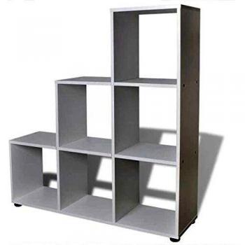 VidaXL Treppenregal 107 cm Weiß