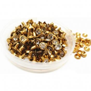 Rivets acryliques 6MM, 50 ensembles, clous de décoration pour cuir, ceinture et sac à main