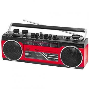 RADIO GRABADORA PORTÁTIL USB SD BLUETOOTH CASSETTE TREVI RR 501 BT ROJO Trevi
