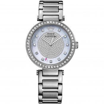 Juicy Couture Ladies Luxe Couture Quartz Watch with Silver Dial and Water Resistance up to 30 Meters