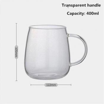 Color Handle Glass Cup for Desserts