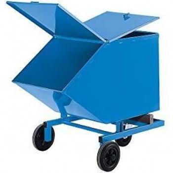 Eurokraft Pro 2-teilig Doppel-Klappdeckel für 600L, lichtblau RAL 5012