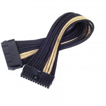 Silverstone ATX 24-pin Cable 30 cm, Black/Gold :: SST-PP07-MBBG