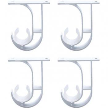 4-Pack Ceiling-Mounted Curtain Rod Brackets