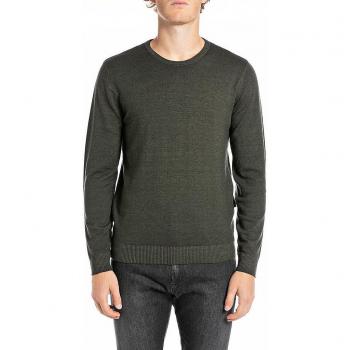 Replay Oversized-Pullover Olivfarben für Herren, Größe XXL