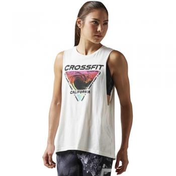 Camiseta de Tirantes Reebok Rcf Retro Cali, Mujer, Negro (Chalk), L