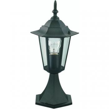 Farola Sobremuro Orlando Negro Aluminio y Cristal Luxform