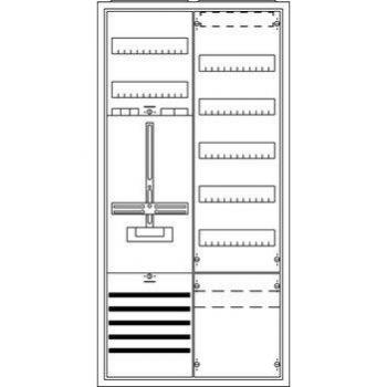 Striebel & John Zählerschrank KS215Z 2‑fach CPX035877R9999 – 5 Reihen