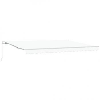 Store rétractable manuel Vidaxl blanc 450 x 350 cm