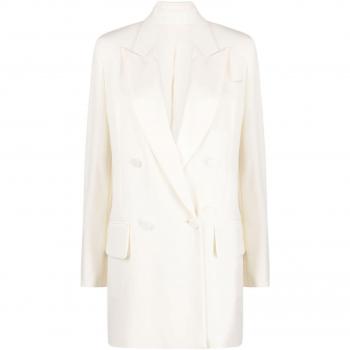 Max Mara Blazer in White for Women, Size S, Double-Breasted