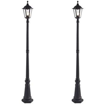 Bollard Glow Pair – Outdoor Lamp Kit (Matt Black)