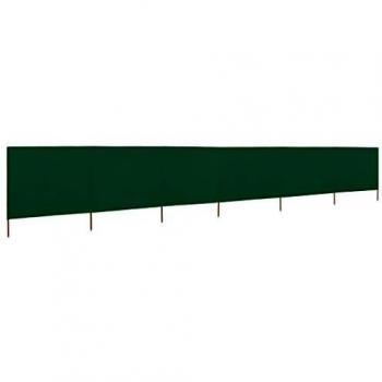 6-Panel Green Wind Screen Fabric 800x80 cm