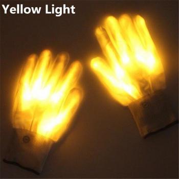 Guantes de Halloween con LED, Manoplas de Punto Coloridas y Parpadeantes, Unisex, 5 Pares