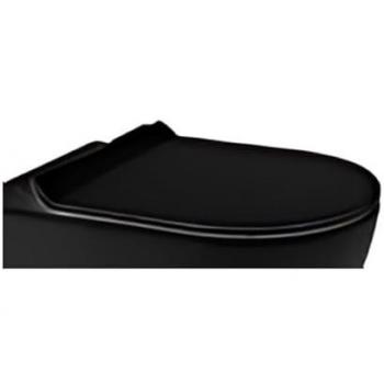 Copriwater nero opaco in plastica Toscohome