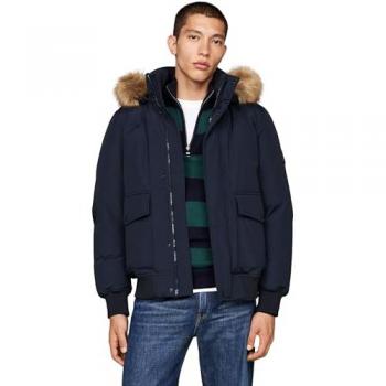 Tommy Hilfiger Herren Bomberjacke ROCKIE DOWN, Größe L, blau (Desert Sky)