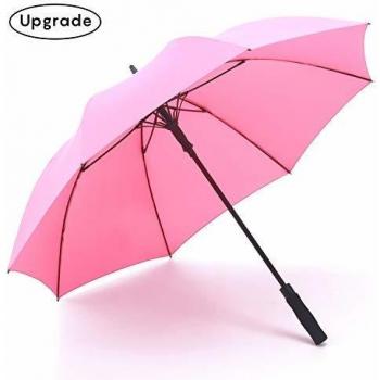 UltraShield Rumblella Golf Umbrella – 55” Auto Open, Windproof, Bright Pink