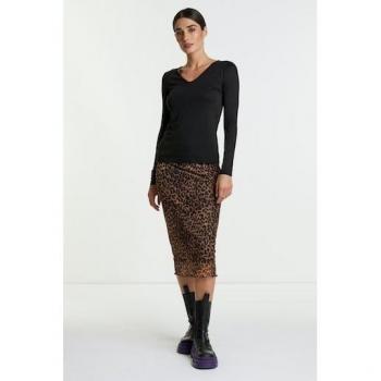 RICHROYAL Langarmshirt mit elegantem V-Ausschnitt