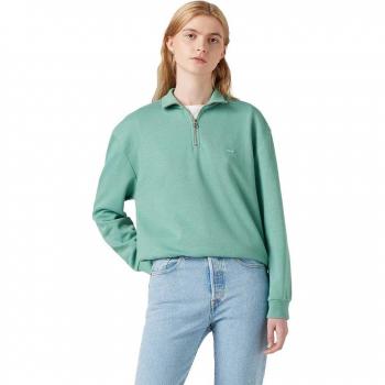 Donna Levi’s Green Zip-Half Felpa L