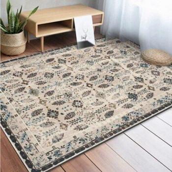 Geometric Flower Doormat for Home