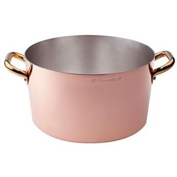 Agnelli Kupferküchenglöckchen ALCU10432 – 32 cm Pfanne & Topf, Handtuchgriff aus Messing