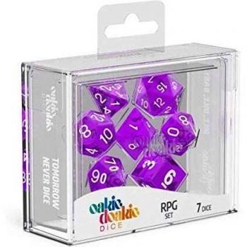 Kit 7 dés Oakie Doakie, couleur semi-transparente