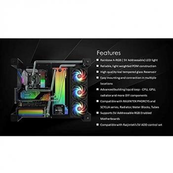 Raijintek ANTILA PURE R240A Eau Réservoir de refroidissement, 262,5 mm, noir avec éclairage LED RGB