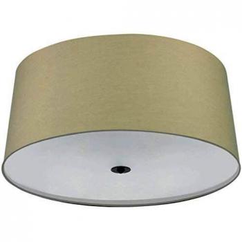 3-Light Argi Flush Mount Light with E27 Bulbs and Taupe Shade