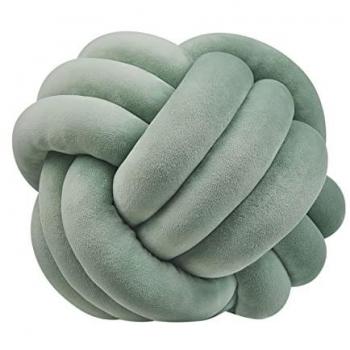 Coussin carré en tissu vert 30x30cm