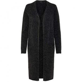 Vero Moda Damen Strickjacke vmdoffy Lang Schwarz Melange