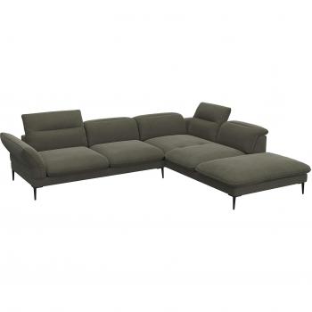 Salino Ecksofa mit Kaltschaum und Stahl-Wellen