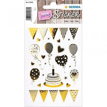 Home Feeling Goldfolie Party‑Sticker von Herma