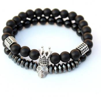 Set de Pulseras de Calavera para Hombre
