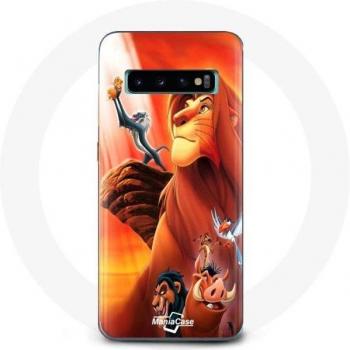 Cover di Lusso per Samsung Galaxy S10 Edge – Design Re Leone con Simba e Mufasa