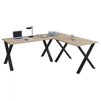Plataforma de Oficina L-Shape Lona Negra 190 × 190 cm