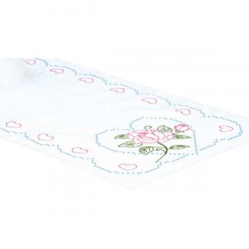 Rose & Hearts Jack Dempsey Table Scarf