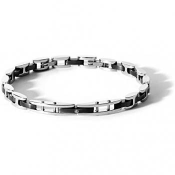 Bracciale COMETE GIOIELLI UOMO PINS in acciaio e diamante UBR576