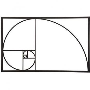 Golden Ratio Black Steel Wall Art 53x35 cm