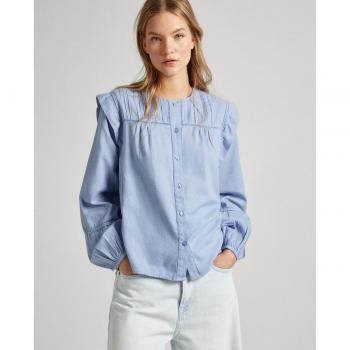 Blusa de mujer Pepe Jeans con diseño de canesú y cierre frontal
