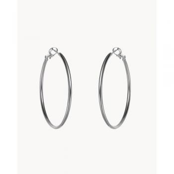 Pendientes de aro plateado