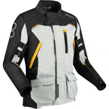 Bering Zephyr Moto Giacca Impermeabile Nero Grigio