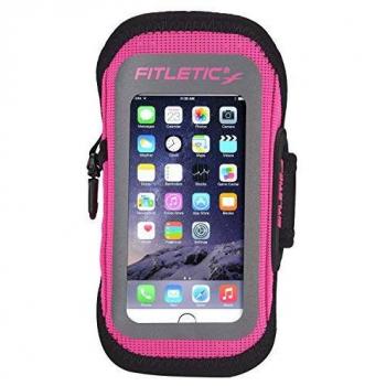 Fitletic Surge Armband Unisex, Schwarz/Rosa, Größe S-M