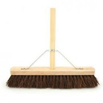 18 Fan Bristle Broom with Steel Stay & Handle