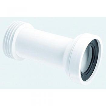 McAlpine Straight Adjustable Length Rigid Wc Connector White Wc-Con2