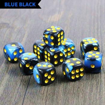 10pcs 16mm Acrylic D6 Dice with Dots for Party Games