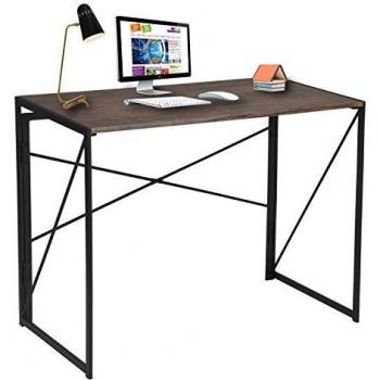 Travel‑Ready Brown Desk: Simple Folding Computer Table, 100x50x75 cm